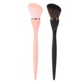 thumbnail image 1 of JUEGO DE CEPILLOS DE MAQUILLEJE, CEPILLO DE CONTORNO EN ÁNGULO FIBRA Artificial Rosa Negro 2pcs Esponjoso para Uso Diario, 1 of 7