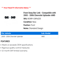 thumbnail image 2 of Front Sway Bar Link - Compatible with 2005 - 2006 Chevy Uplander AWD, 2 of 2