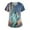 Sky Blue, variant on Aoochasliy Womens Blouses Short Sleeve Independence Day V-Neck Casual Printed Pockets Summer Shirts Uniform
