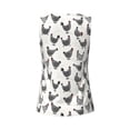 thumbnail image 5 of Wukai Funny Chicken Print &nbsp;Women's Workout Tank Top Mesh Yoga Shirts Athletic Running Tank Tops Athletic Gym Shirts -, 5 of 8