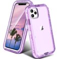 thumbnail image 1 of For iPhone 11 Pro Max [6.5-inch] Heavy Duty Shockproof Protection Phone Cases, Anti-Drop, Triple Layer Transparent Protective Back Cover Case, 1 of 7