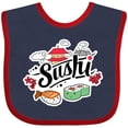 thumbnail image 3 of Inktastic Cute Sushi Illustration Boys or Girls Baby Bib, 3 of 4