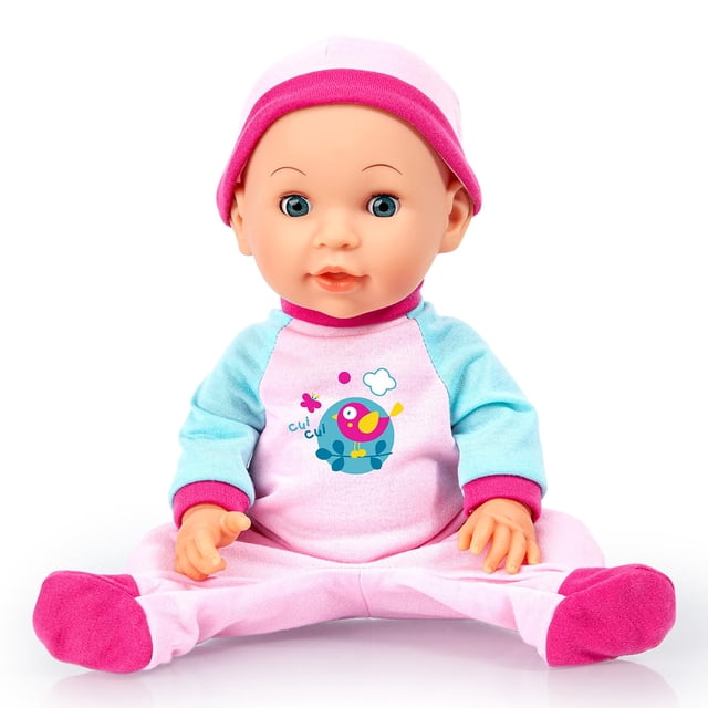 Muñeca bebé interactiva suave Bayer Design 36 cm con sonidos
