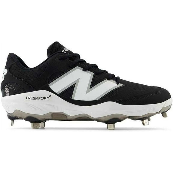 New Balance Mens 3000V7 Molded Baseball Cleats Black/White 7