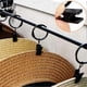 thumbnail image 3 of Hanging Multi-Purpose Hanging Rod Iron Ring Clothes Organizer with Hooks Kitchen Bathroom Towel Racks, 3 of 5