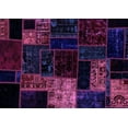 thumbnail image 1 of Ahgly Company Indoor Rectangle Patchwork Purple Transitional Area Rugs, 4' x 6', 1 of 4
