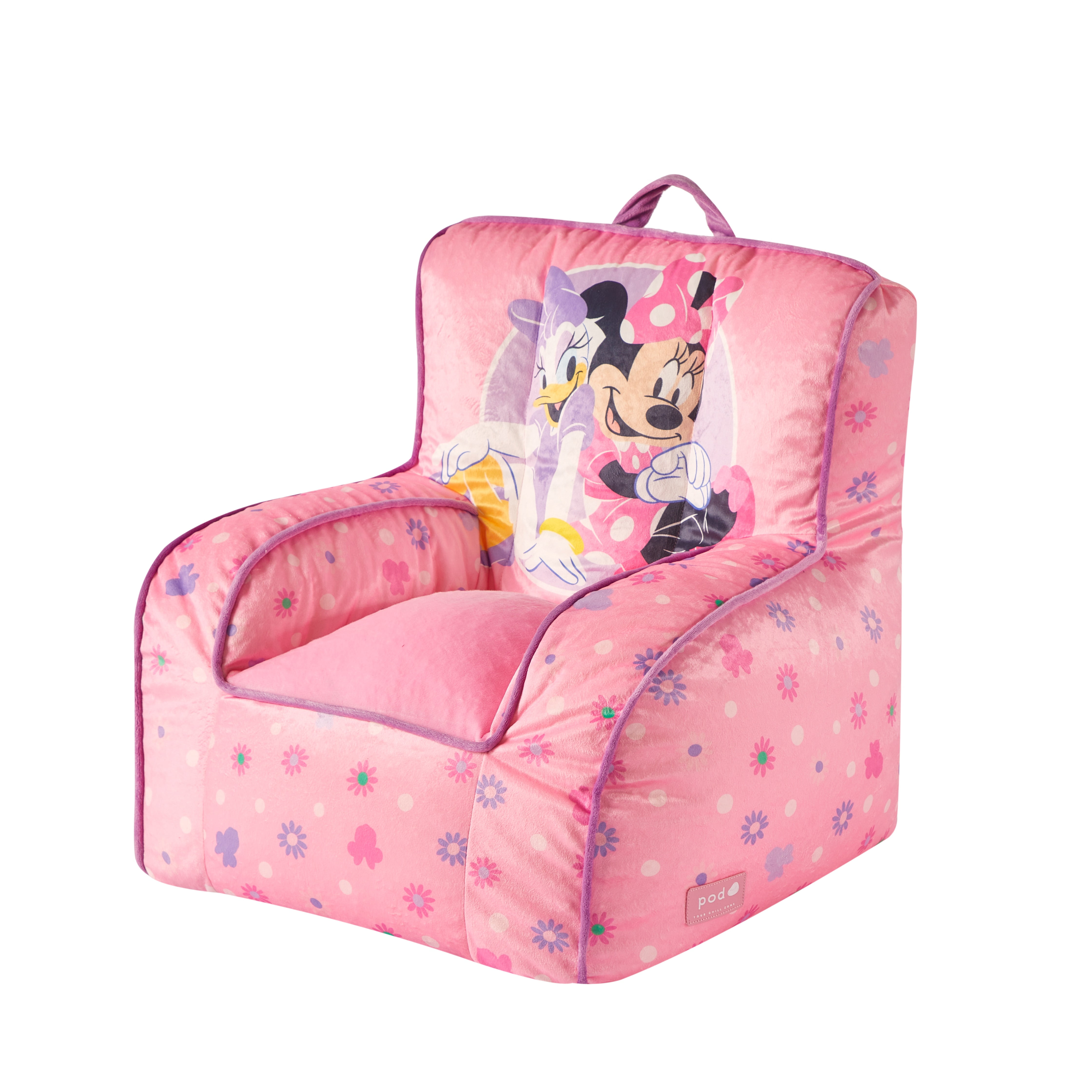 Minnie Mouse Square Beanbag Chair Pink, 18" inches