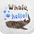thumbnail image 4 of Inktastic Whale, Hello Cute Whale Shark with Bubbles Boys or Girls Baby Bib, 4 of 4