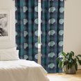 thumbnail image 2 of Ambesonne Abstract Curtains, Animal Print Circles Lines, Pair of 28"x95", Dark Violet Blue and Green, 2 of 5