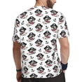 thumbnail image 2 of Wukai Pirate Puppy Print Men's Short-Sleeved Mesh T-Shirt,Quick-Dry Short Sleeve Workout T-Shirt-, 2 of 8