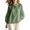 Green, variant on Ruffled Tops For Women Frilled Crew Neck Bow Tie Puff Long Sleeve Blouse Oversized Casual Cute Shirts (S, Blue)