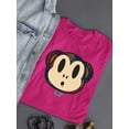 thumbnail image 3 of Plaid Monkey Surprise - Retro Animal Emoji Design Women's T-shirt, 3 of 4