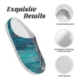 thumbnail image 5 of KLL Flowers in Glass Vase Pattern Adult Unisex Cozy Slippers,Fuzzy Slip-on Slippers TPR Sole Slippers Comfort Plush Home Footwear for Indoor & Outdoor-39/40, 5 of 7