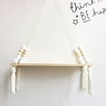 thumbnail image 2 of AMERTEER N^ordic Style Hanging Shelf  With Free Rope  Home Decoration  Wood  White, 2 of 5