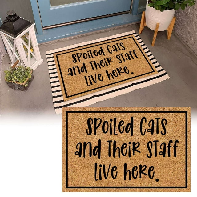 Tapis pour Chat / Paillasson Polyvalent pour Usage Intérieur et Extérieur / Tapis d'Entrée Élégant / Tapis Absorbant / Accessoire de Déco pour la Maison