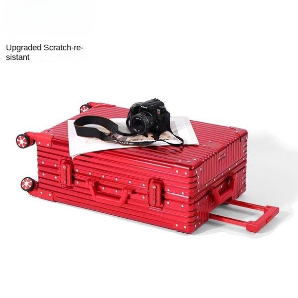 Maleta con ruedas de aluminio 100% de 20 "24" 26 "28" 30 ''pulgadas, maleta con ruedas metálica impermeable para equipaje de cabina con cerradura TSA