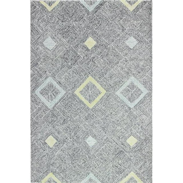 Bashian R131-IVGY-2.6X8-AL128 2 ft. 6 in. x 8 ft. Valencia Transitional 100 Percentage Wool Hand Tufted Rectangle Area Rug, Ivory & Grey