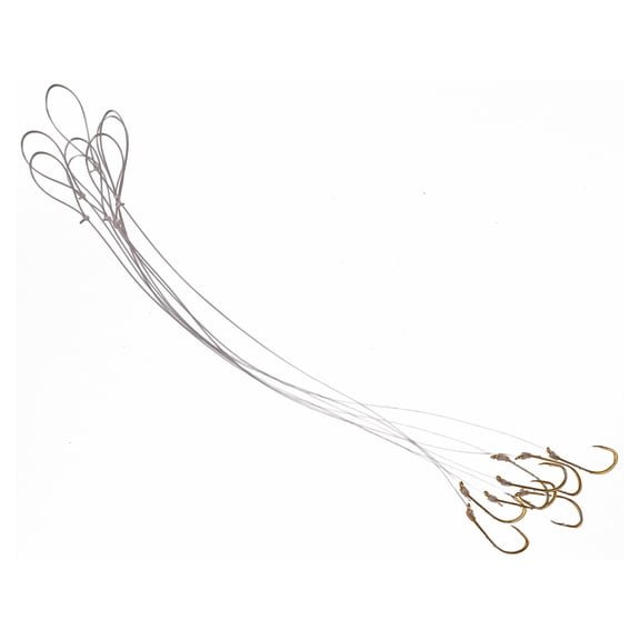 Ozark Trail Bronze Baitholder Snelled Fishing Hooks, Size 6, 8-Pack