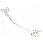 (6 pack) Ozark Trail Bronze Baitholder Snelled Fishing Hooks, Size 6, 8-Pack, Pre-Tied Monofilament Leaders for Freshwater Fishing