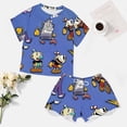 thumbnail image 4 of The Cuphead Show Summer Home Suit For Womens Short-Sleeved Pajama Set 2pcs Loungewear Soft Sleepwear T-Shirts Tee Shirt Top And Short Sleeping Pants, 4 of 8