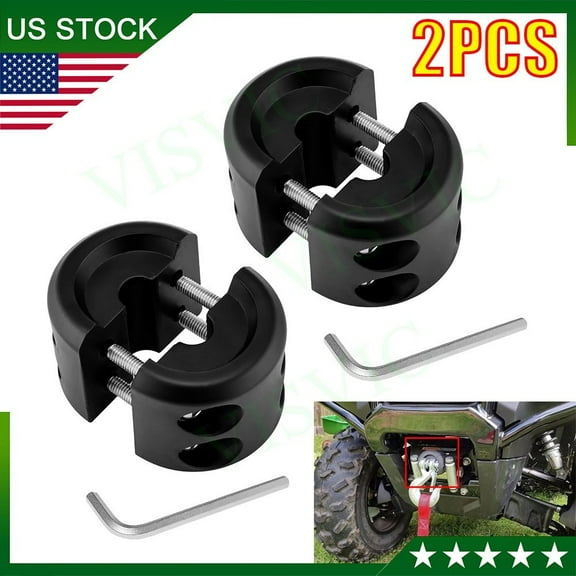 2Pcs Winch Stopper Rubber Heavy Duty Cable Line Waterproof Rope Hook ATV UTV SUV
