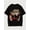 Black, variant on Men's Casual & Sporty Red Graphic Tee - Loose Fit, Short Sleeve with Unique Character Portrait Print, Machine Washable - Stylish Streetwear