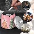 thumbnail image 4 of Yayeee Ashtray with Lid for Cigarette Smokeless Stainless Steel Home Ash Holder, Brown Gingerbread House, 4 of 7