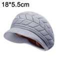 thumbnail image 2 of Gorro de punto cálido de invierno para mujer, gorro de lana para esquí y nieve, visera para el sol, 2 of 5