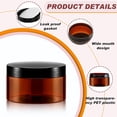 thumbnail image 3 of 24 Pcs 8 oz Plastic Jar Container with Lid and Label Refillable Empty Round Amber PET Cosmetic Sample Containers for Lotion, Cream, Ointments, Body Butter, Makeup, Travel Storage, 3 of 6