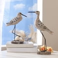 thumbnail image 2 of Ruanlalo 2 Pcs Wooden Seagull Figurine Coastal Lifelike Seabird Sculpture Nautical Animal Tabletop Ornament for Bedroom Living Room Home Office Desk Shelf Decor, 2 of 7