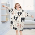thumbnail image 5 of Wearable Blanket with Sleeves and Pocket Oversized Hooded Sweatshirt 3-14 YR Dog Head and Paw Prints L, 5 of 7