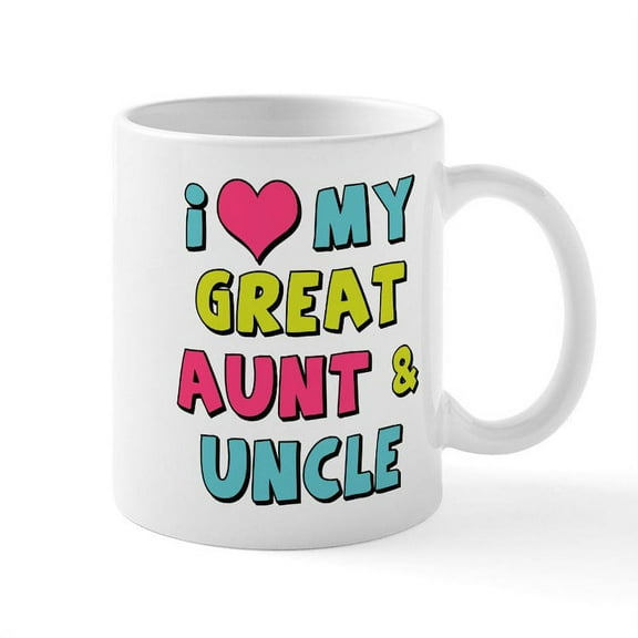 CafePress - Love My Great Aunt & Uncle - 11 oz Ceramic Mug - Novelty Coffee Tea Cup