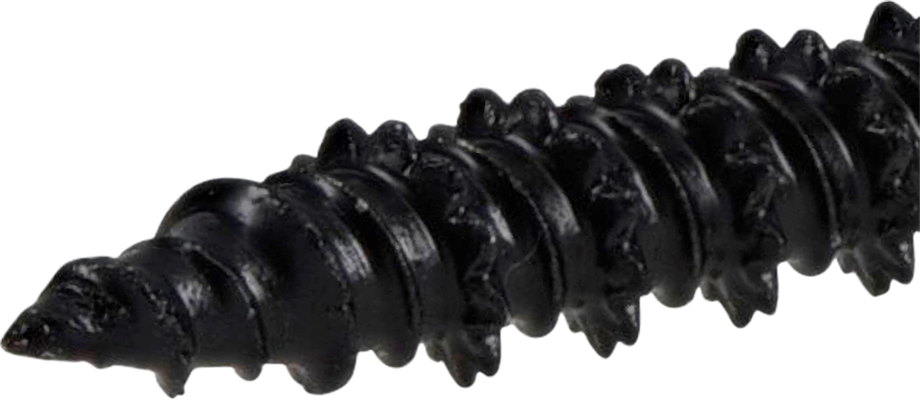 Hillman Concrete Screw Anchors, 3/16 x 2-1/4", Steel, Corrosion Resistant, Black, 12 sets