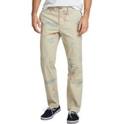 Nautica Mens Printed Classic Fit Khaki Pants