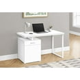 thumbnail image 3 of Monarch Specialties Computer Desk, Home Office, Laptop, Left, Right Set-up, Storage Drawers, 48"l, Work, Metal, Laminate, White, Contemporary, Modern, 3 of 4