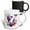 Multicolor, variant on 3drose, Pretty Floral Monogram Initial V, 11oz Two-tone Black Mug