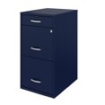 thumbnail image 2 of 18" Deep 3 Drawer Metal Organizer File Cabinet with Pencil Drawer, Navy, 2 of 4