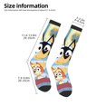 thumbnail image 3 of Saiise Bluey Funny Socks Men Women Boys Kids Adults Novelty Graphic Crew Tube Socks Crazy Design Casual Dress Socks for Sports,Running,Travel, 3 of 7