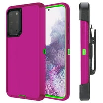 For Samsung Galaxy S20 Plus Heavy Duty Shockproof Armor Protective Hybrid Case Cover With Clip Black/Black