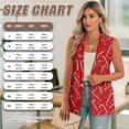 thumbnail image 7 of Uorisanigo Candy Cane Print Women's Jacket Vest Open Front Women's Suit Vest with Pockets V Neck Blazers Suit Vests Top Dressy Size S, 7 of 7