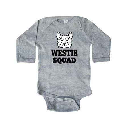 

Inktastic Dog Westie Squad Gift Baby Boy or Baby Girl Long Sleeve Bodysuit