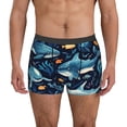 thumbnail image 1 of Fotbe Playful Whales Underwater Scene Calzoncillos Tipo Boxer con Bolsa de Soporte Total para Hombre, X-Temp Fresco, Transpirable y de Secado Rápido-X-Large, 1 of 5