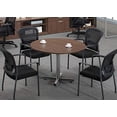 thumbnail image 3 of Modern Round Conference Table and Chairs Set, Meeting Room Boardroom Office, Wooden (42" Diameter w/ 4 Chairs, Mahogany), 3 of 5