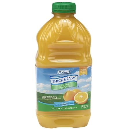 nectar thick thickened 48oz juice orange case easy
