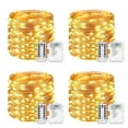 thumbnail image 1 of NITIDSKY 100 LED Battery Operated Fairy Lights with Remote Christmas String Lights Warm White,4 Pack, 1 of 7