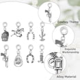 thumbnail image 5 of 1box 10 sets 50pcs Teachers' Day Charm Large Hole Dnagle Charm Notebook Glasses Book Antique Silver for Thanksgiving Day Teachers' Day Gift Hole: 4mm, 5 of 9