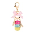 thumbnail image 1 of Un regalo decorativo personalizado, elegante y único: dije para bolso con forma de macarrón rojo rosado, 1 of 6