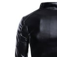 thumbnail image 6 of Babysbule Mens Winter Coats Men's Leather Plus Fleece Jacket, Motorcycle Jacket, Warm Leather Jacket, 6 of 8
