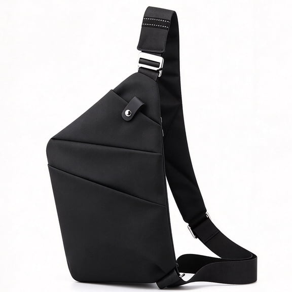 Youersen Sling Bag for Men and Women, Travel, Hiking, Cycling, Black, Anti-Theft