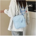 thumbnail image 4 of Clearance！Polka Dot Backpack Set 3Pcs Cute Daypack Kawaii Nylon Backpacks for Travel Daily Use Blue, 4 of 8